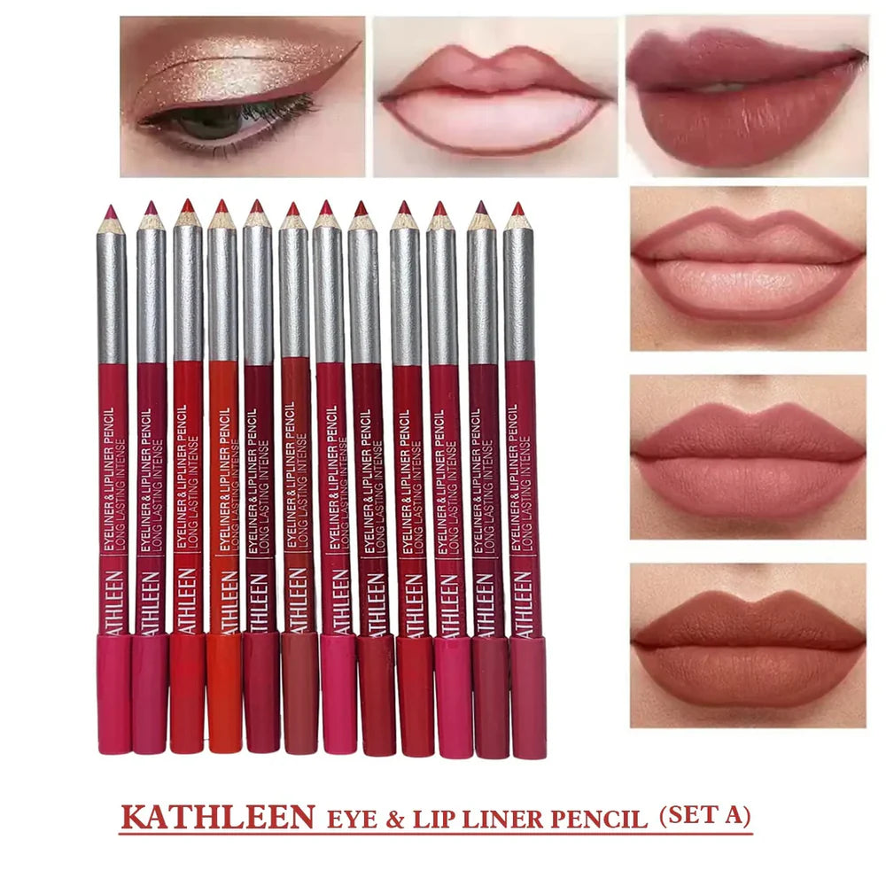 KATHLEEN Lipstick Pencil 12 Pcs Set